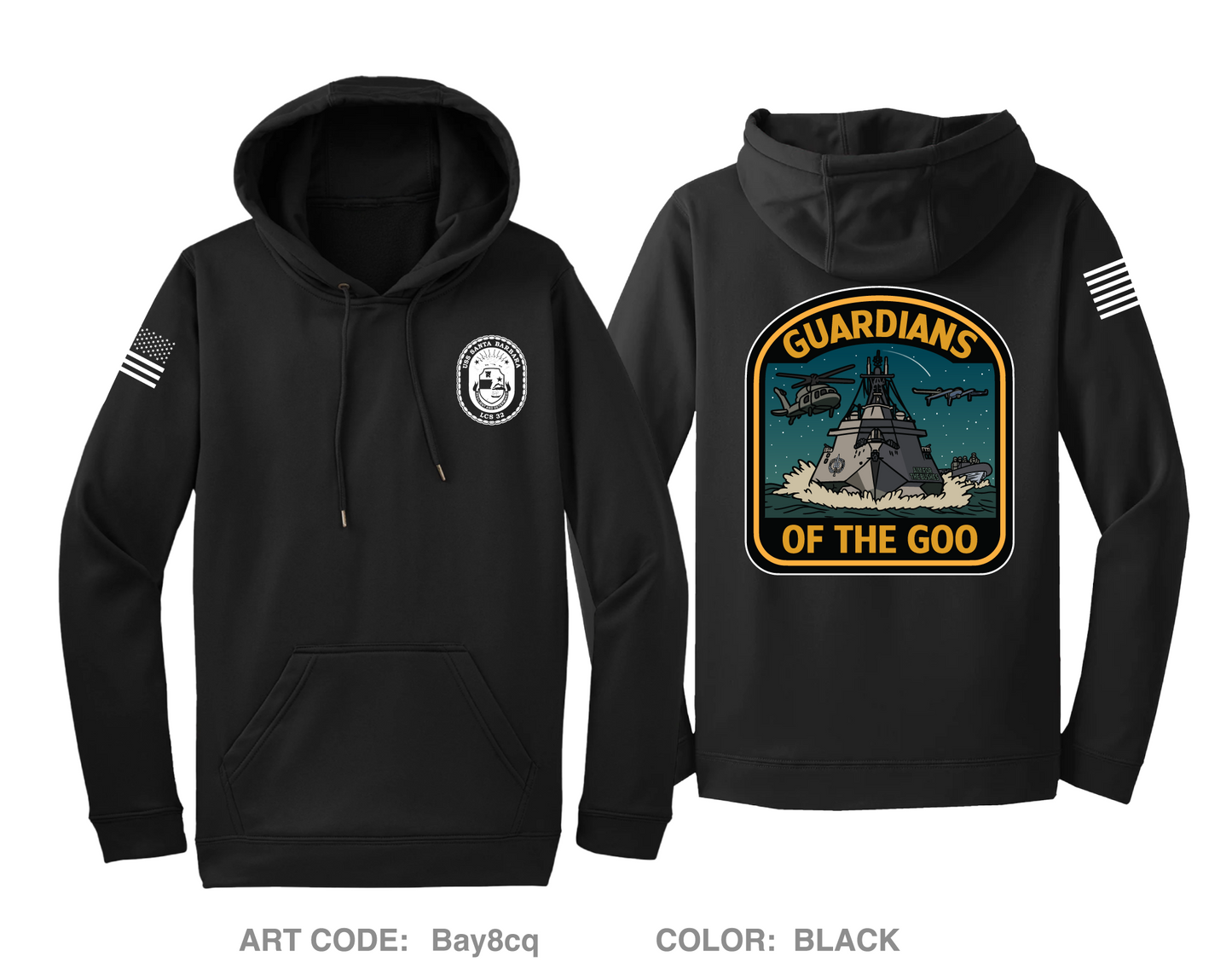 LCS 32 (Gold) Hi-Tech Performance Hoodie - Bay8cq