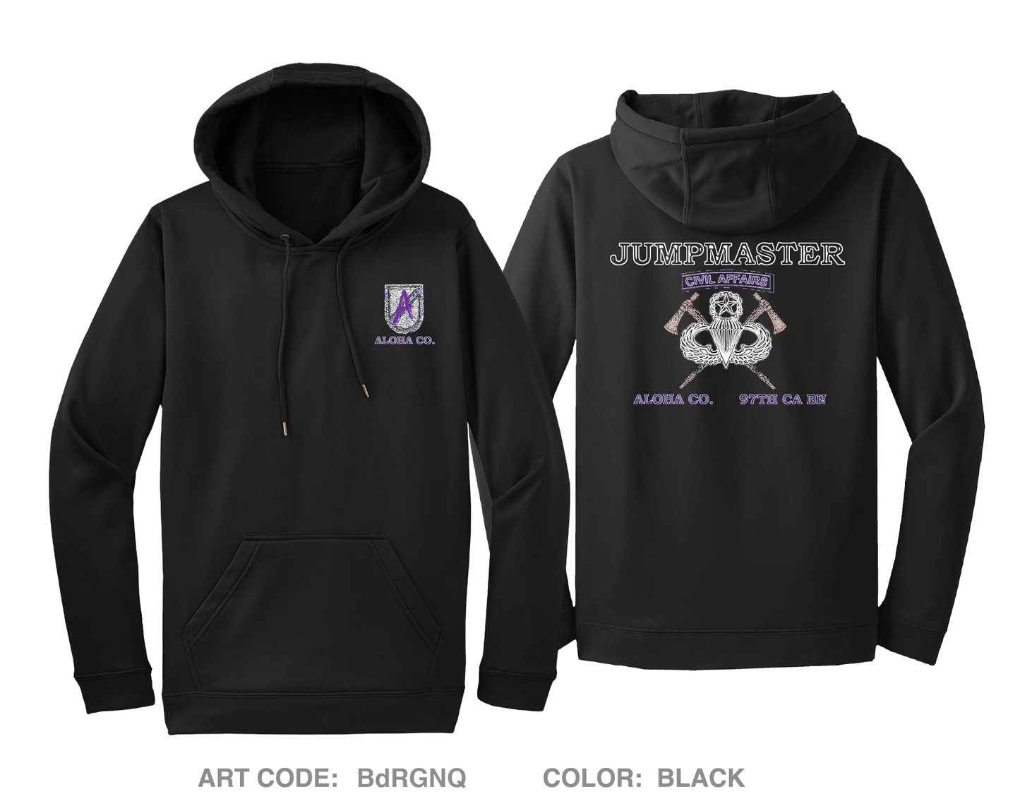 A Co 97th Civil Affairs BN Hi-Tech Performance Hoodie - BdRGNQ
