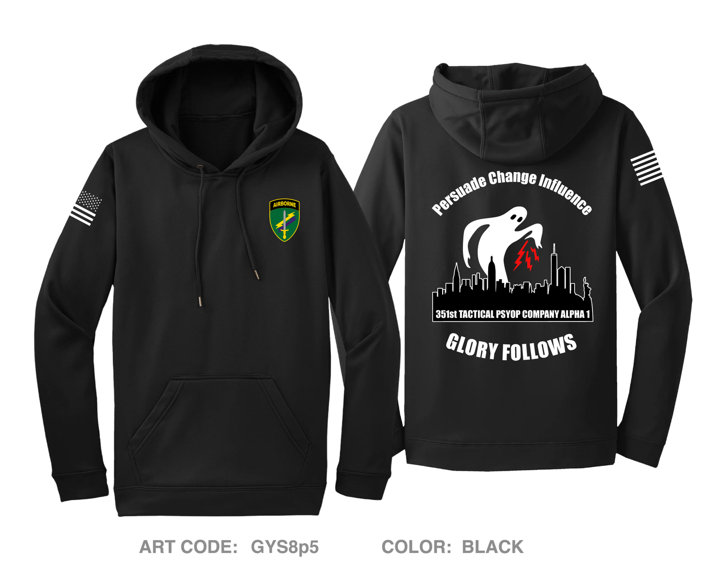 351st TAC PSYOP COMPANY ALPHA 1 Hi-Tech Performance Hoodie - GYS8p5