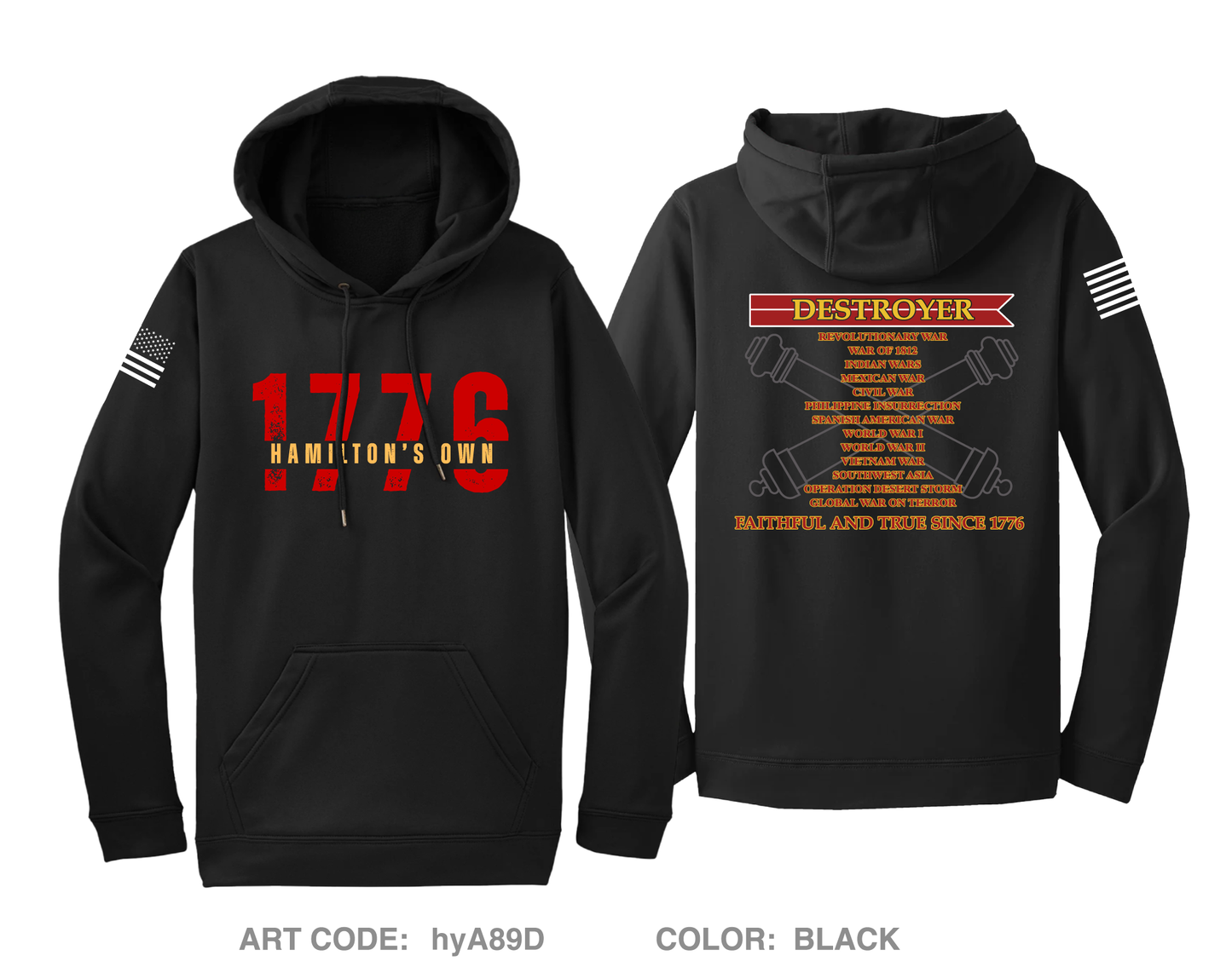 1-5 Field Artillery Battalion Hi-Tech Performance Hoodie - hyA89D