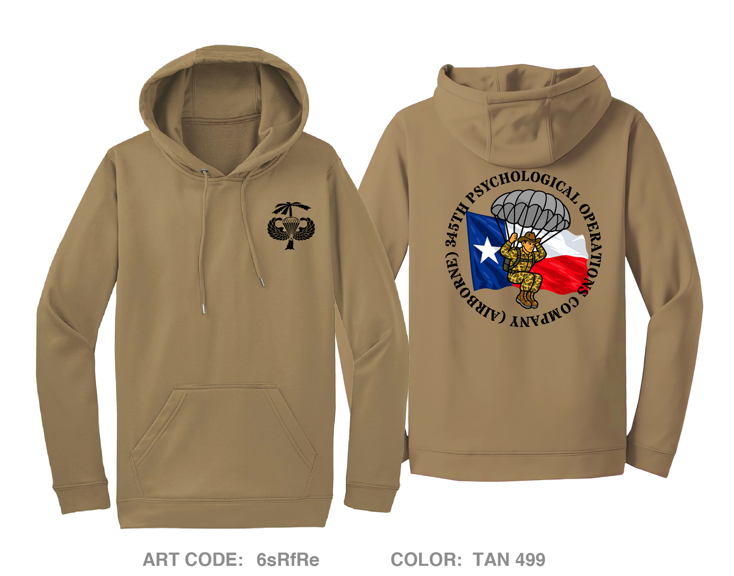 345th Psychological Operations Company (Airborne) Hi-Tech Performance Hoodie - 6sRfRe