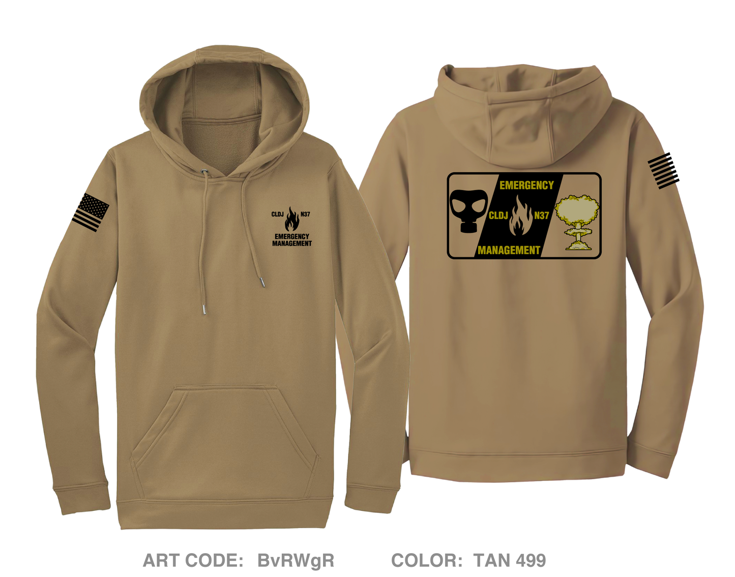 CLDJ N37 Emergency Management Hi-Tech Performance Hoodie - BvRWgR