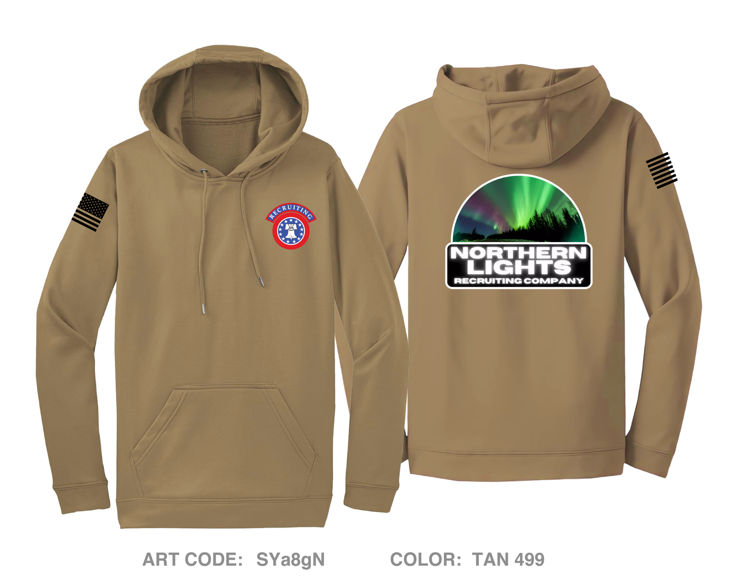 Northern Lights Recruiting Company Hi-Tech Performance Hoodie - SYa8gN