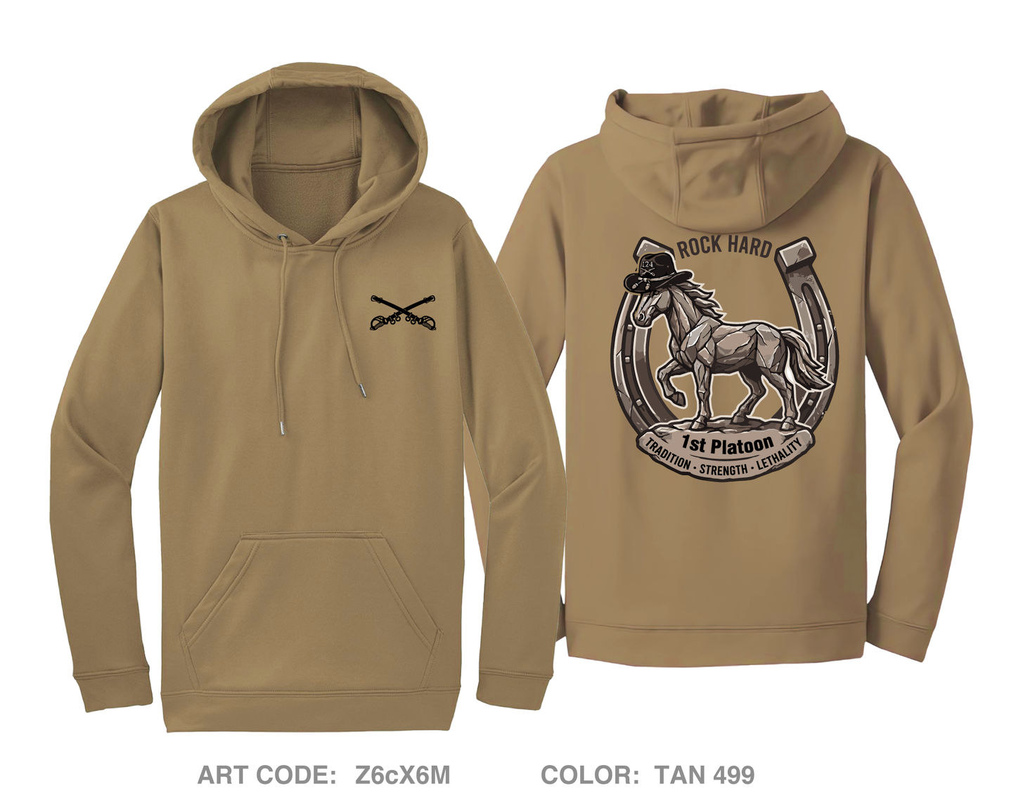 1st Platoon, Aztec Troop, 1-124 Hi-Tech Performance Hoodie - Z6cX6M
