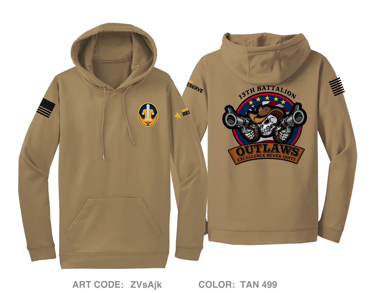 13th BN, ARCG Fundraising Collection Hi-Tech Performance Hoodie - ZVsAjk