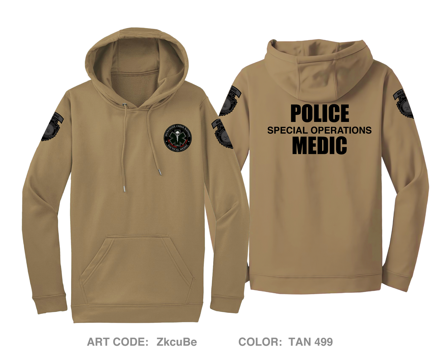 Muscogee Creek Nation Tactical medical Hi-Tech Performance Hoodie - ZkcuBe