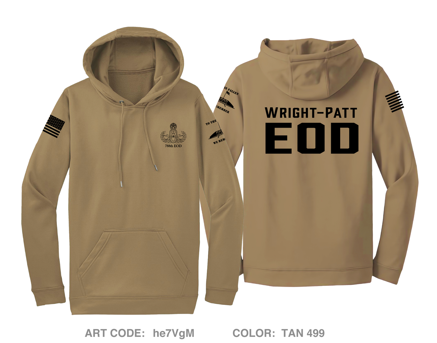 788 EOD Wright-Patterson AFB Hi-Tech Performance Hoodie - he7VgM