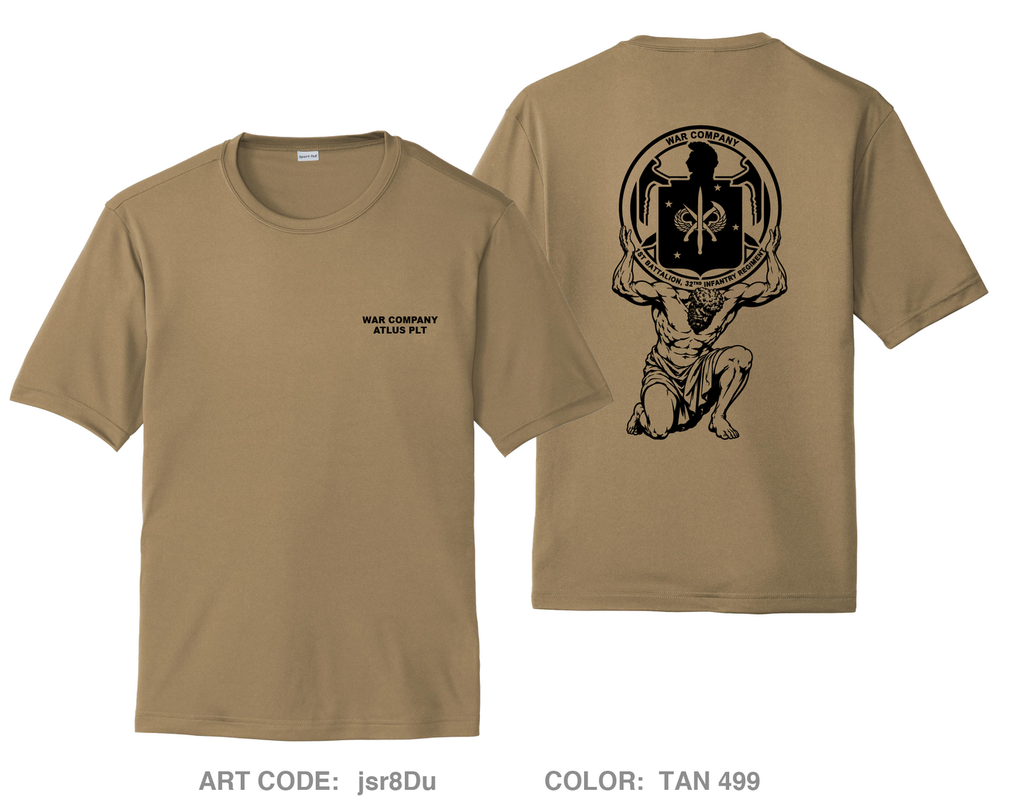 War company ATLUS PLT Hi-Tech Performance Unisex SS Tee - jsr8Du