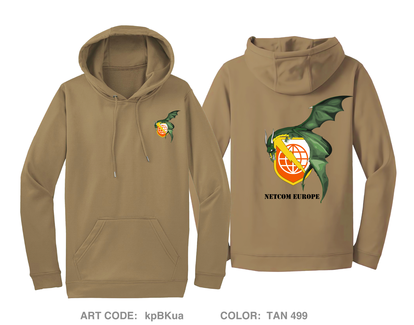 NETWORK ENTERPRISE TECHNOLOGY COMMAND EUROPE FUNDRAISING COLLECTION Hi-Tech Performance Hoodie - kpBKua