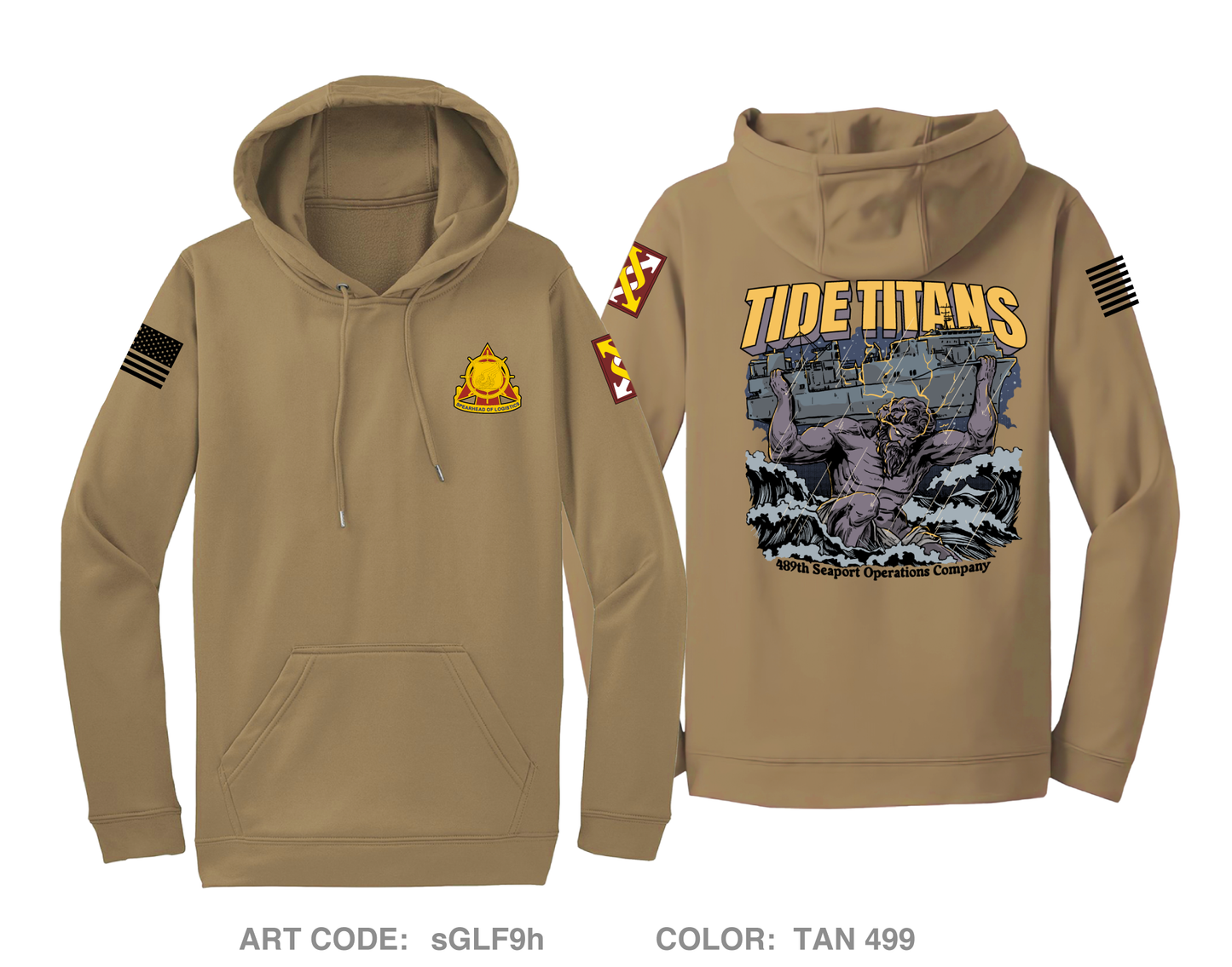 489th Seaport Operations Company Fundraising Collection Hi-Tech Performance Hoodie - sGLF9h