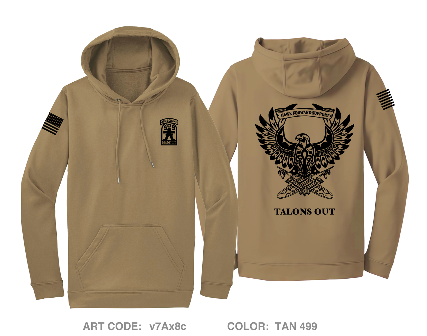Hawk 3-509th ABN IN Hi-Tech Performance Hoodie - v7Ax8c