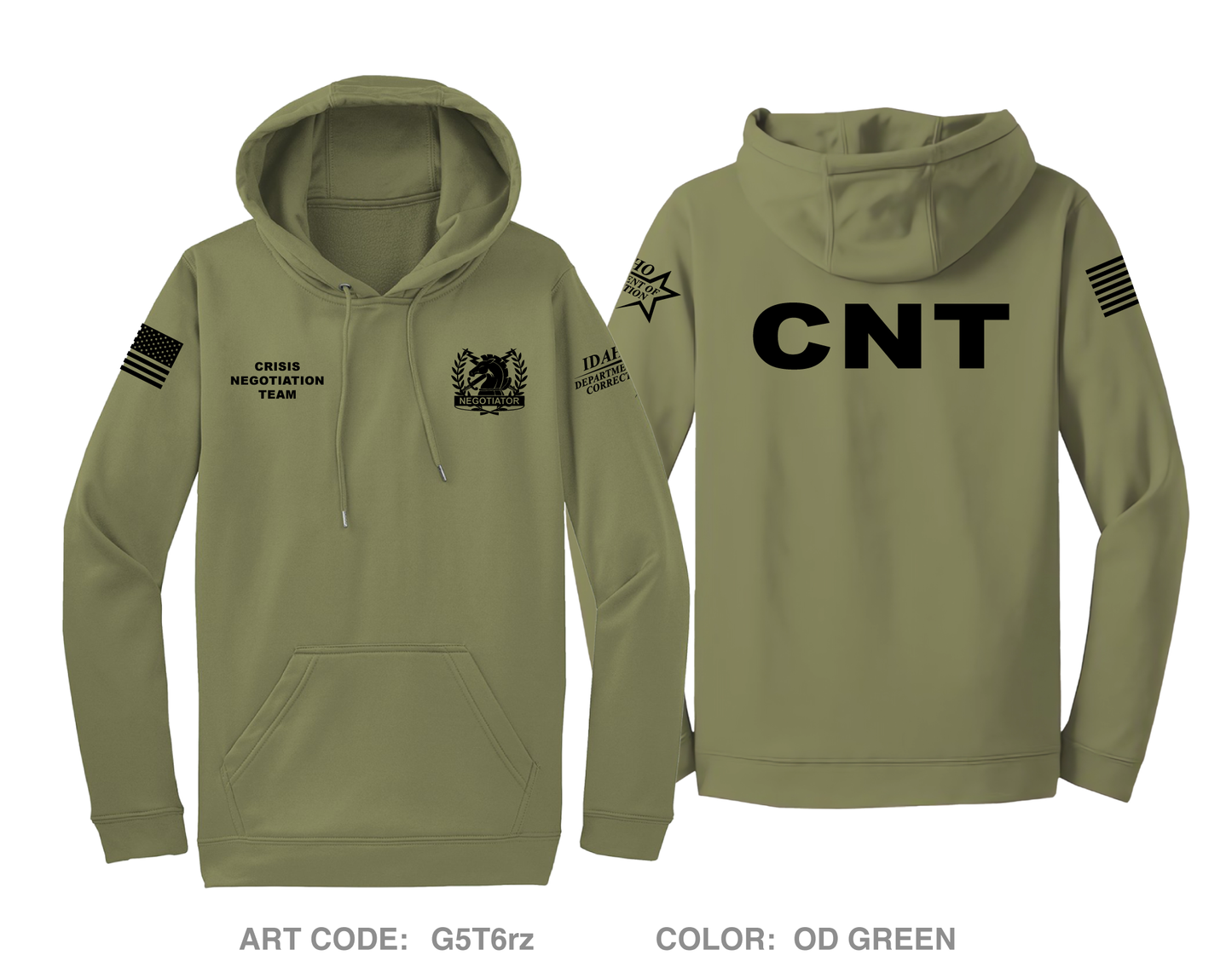 IDOC Crisis Negotiation Team Hi-Tech Performance Hoodie - G5T6rz