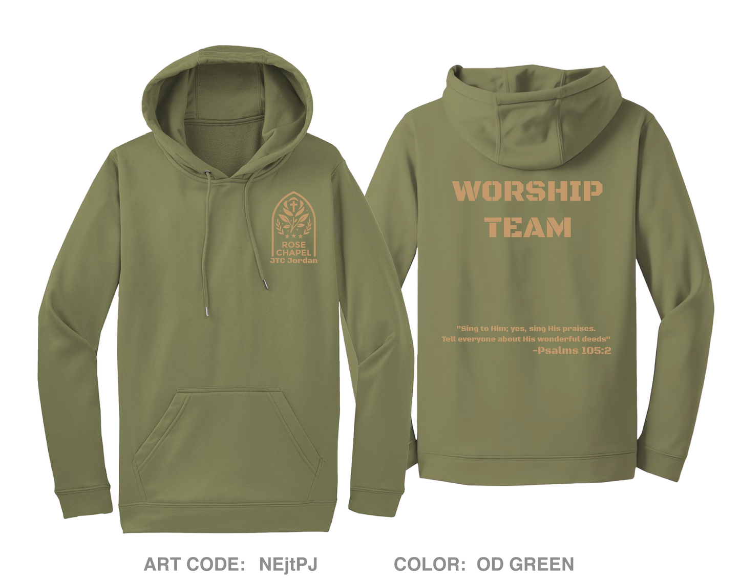 JTC Worship Team Hi-Tech Performance Hoodie - NEjtPJ