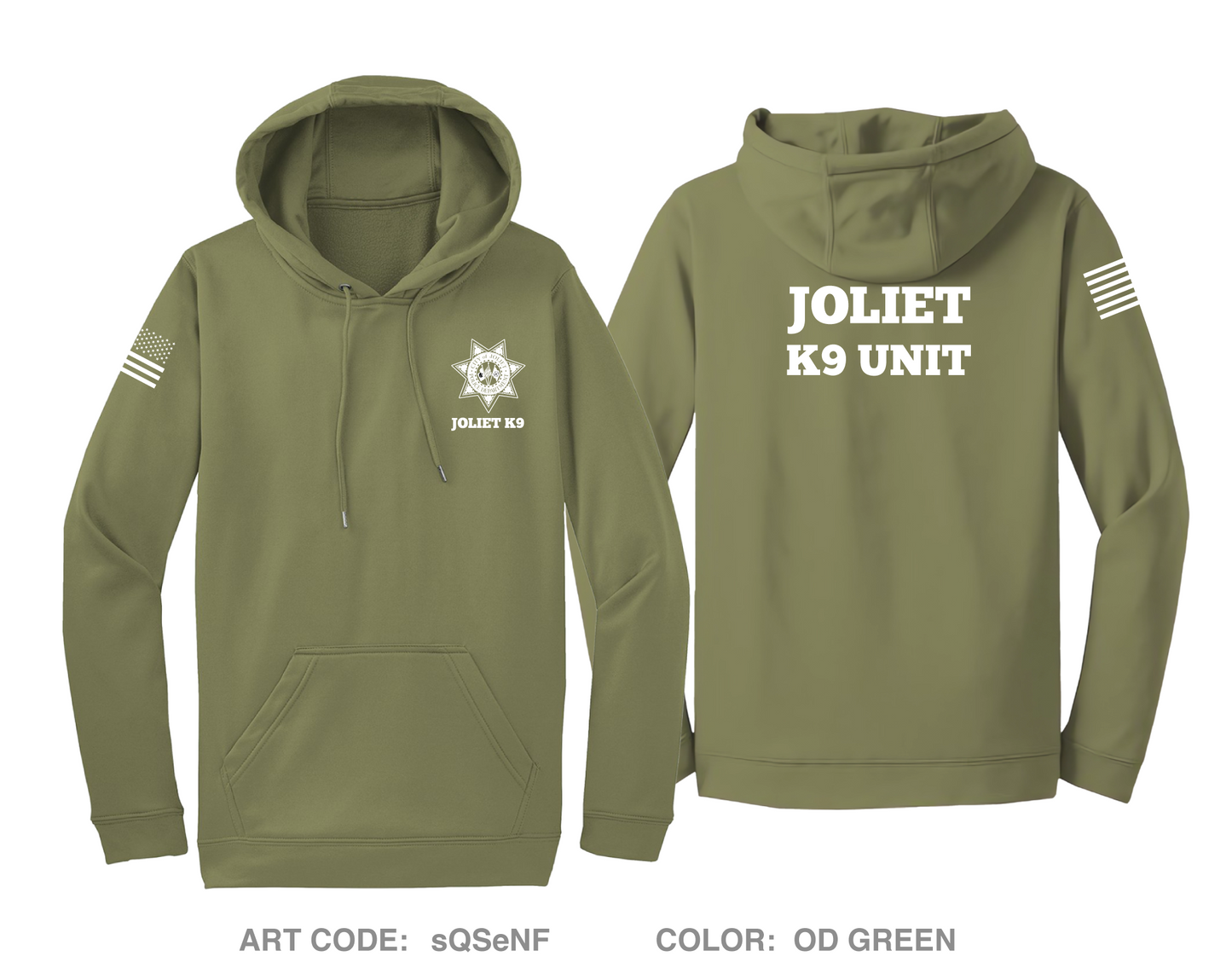 Joliet Police K9 Unit Hi-Tech Performance Hoodie - sQSeNF