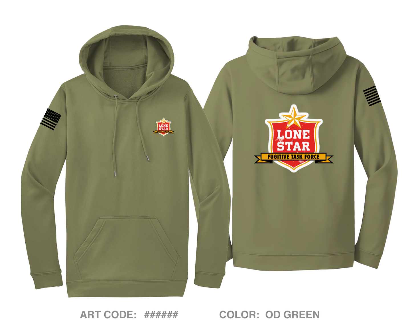 US Marshals Service Lone Star Fugitive Task Force Hi-Tech Performance Hoodie - weeLSQ