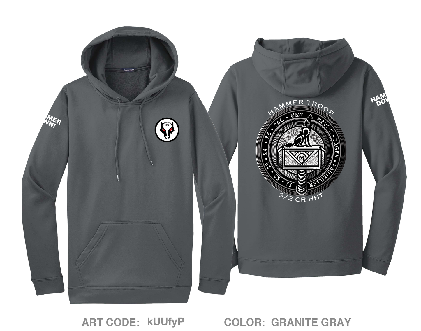 Hammer Troop, 3/2CR Hi-Tech Performance Hoodie - kUUfyP