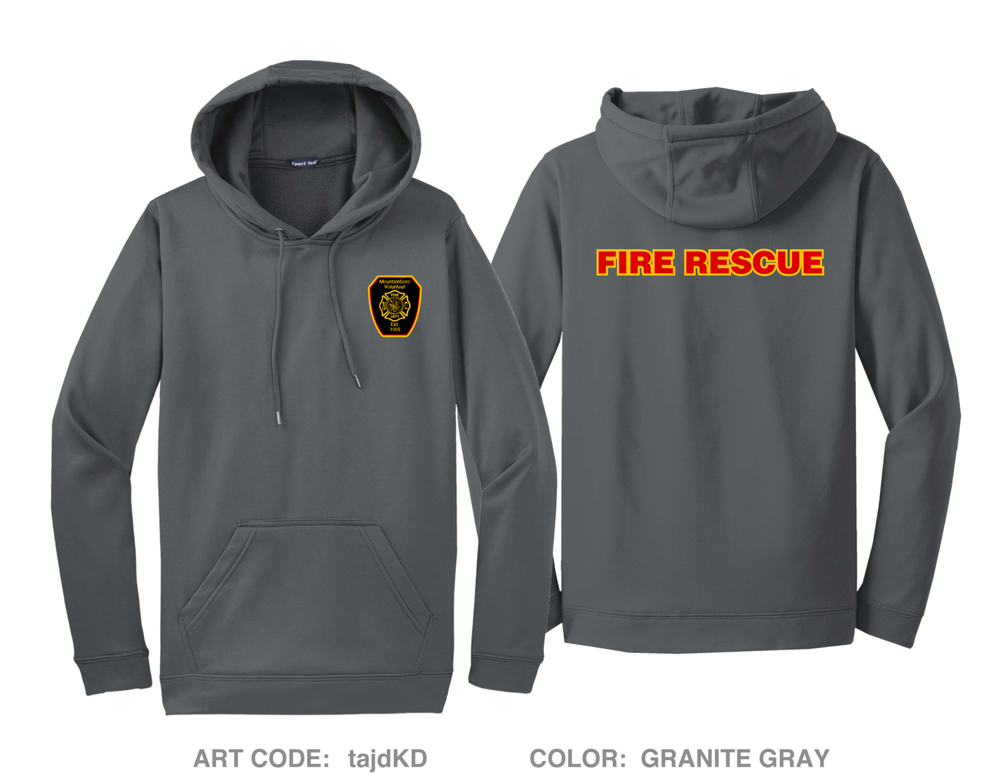 Mountainboro Volunteer Fire Department Hi-Tech Performance Hoodie - tajdKD