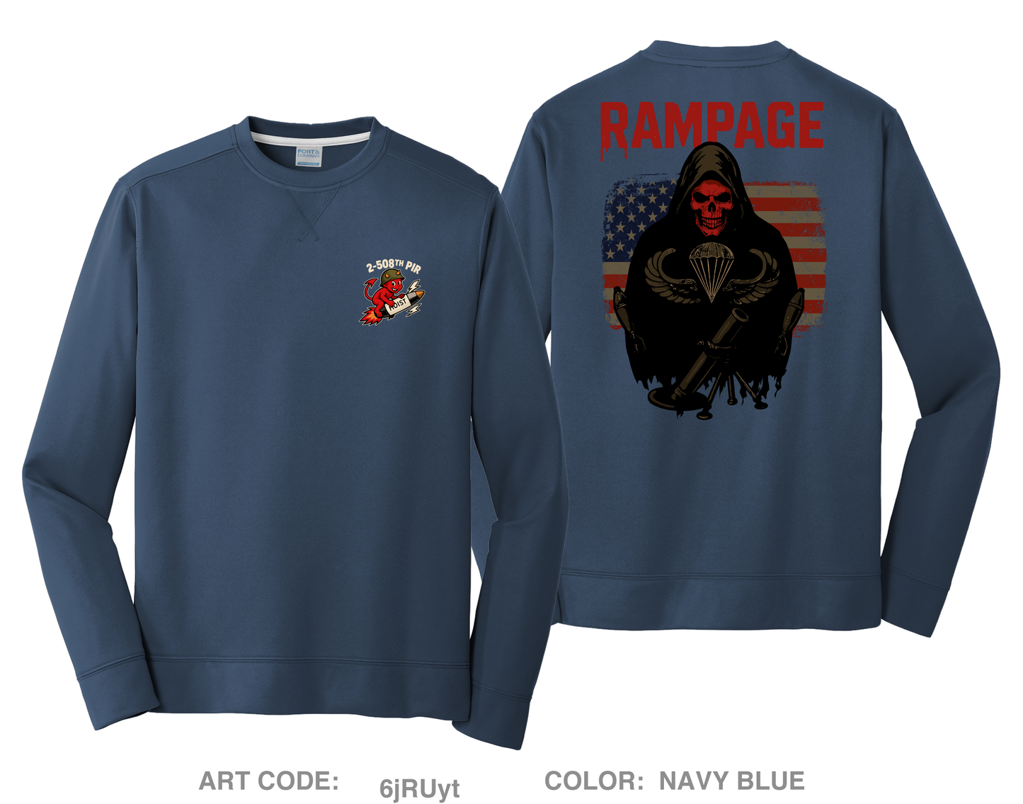 2-508 PIR HI-Tech Performance Crewneck Sweatshirt - 6jRUyt