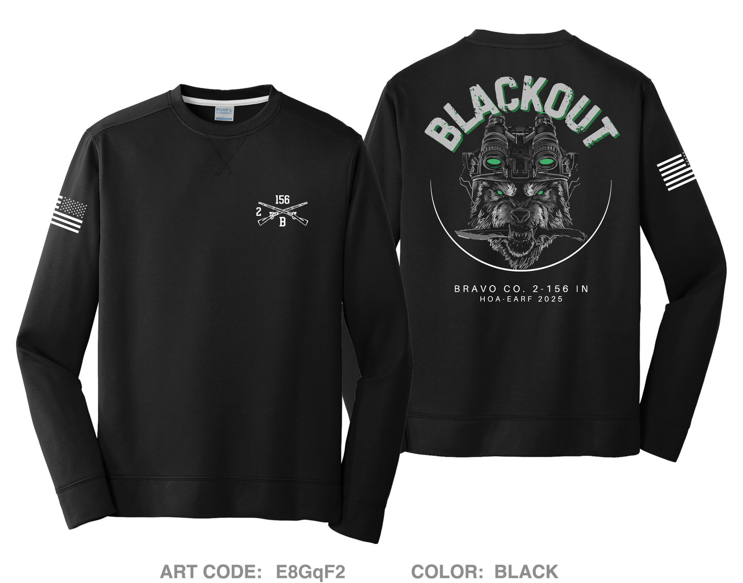 Blackout HI-Tech Performance Crewneck Sweatshirt - E8GqF2