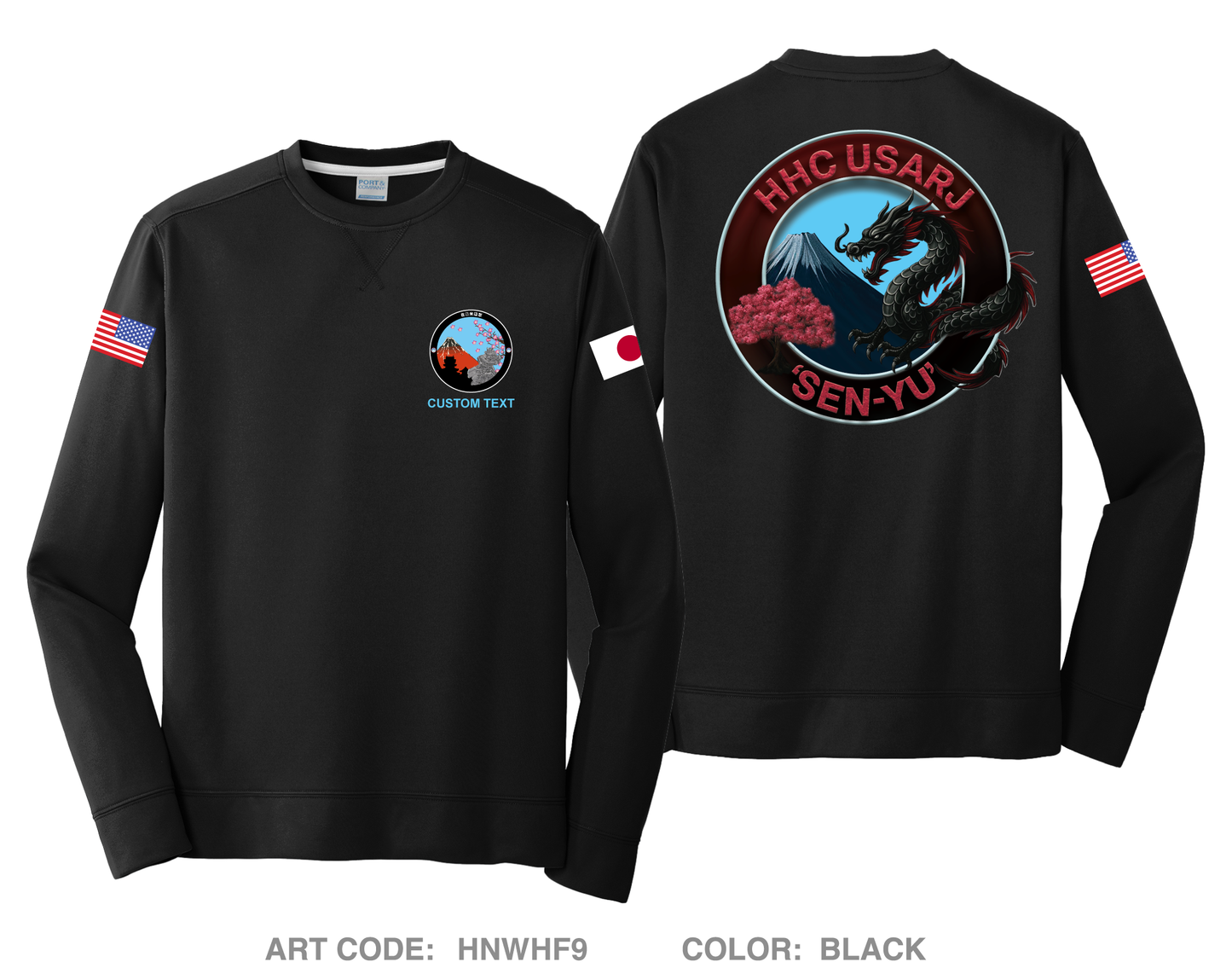 HHC, USARJ HI-Tech Performance Crewneck Sweatshirt - HNWHF9