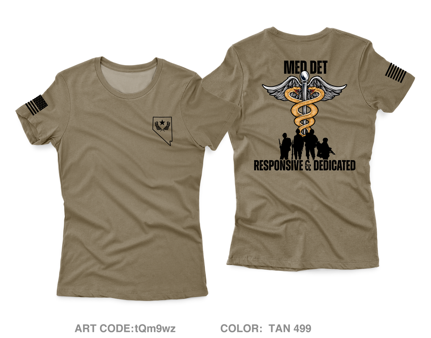 Nevada Army National Guard Medical Detachment Fundraising Collection Core Women's SS Performance Tee - tQm9wz