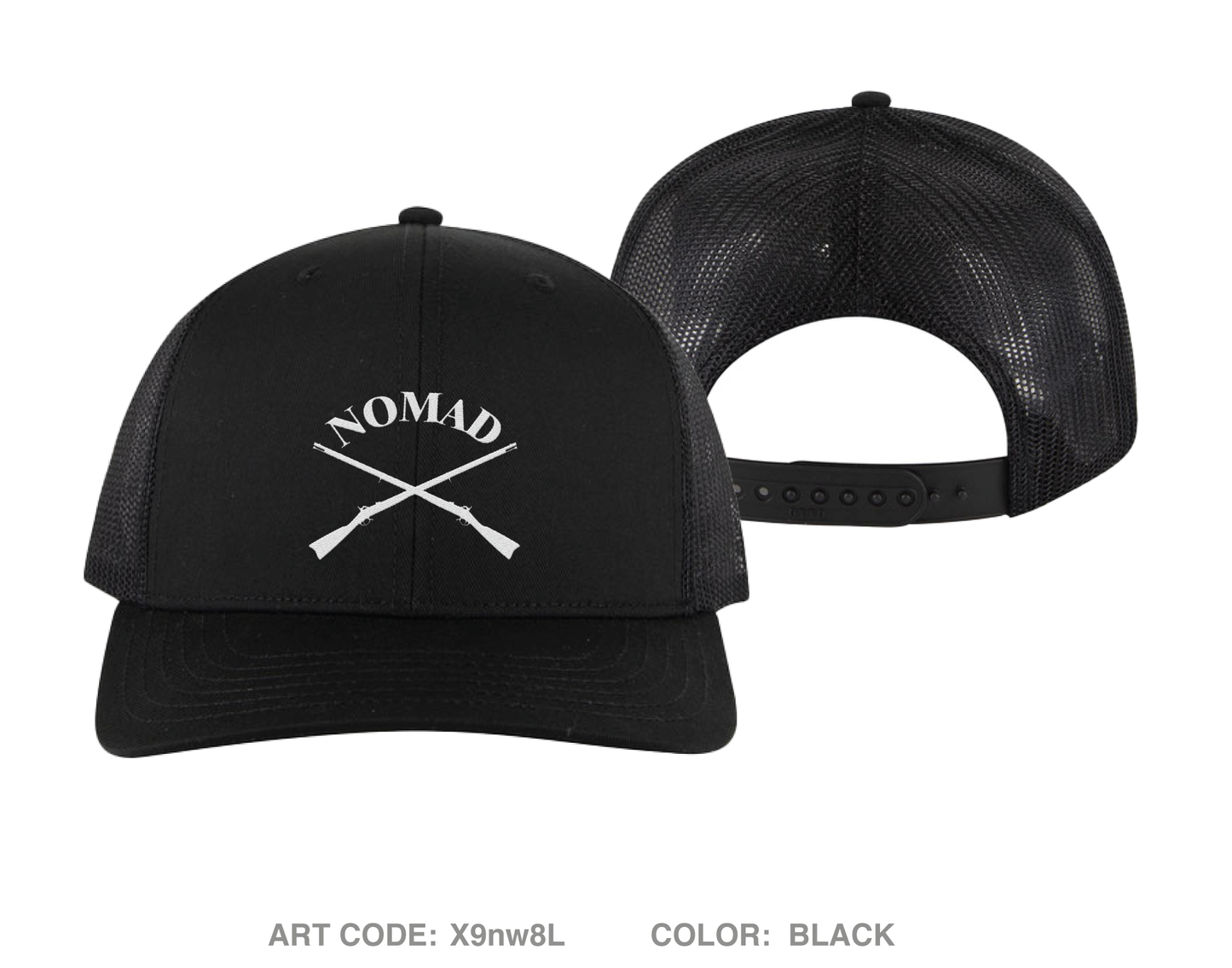 1st PLT, C Co, 1-87 IN Embroidered Snapback Trucker Cap - X9nw8L