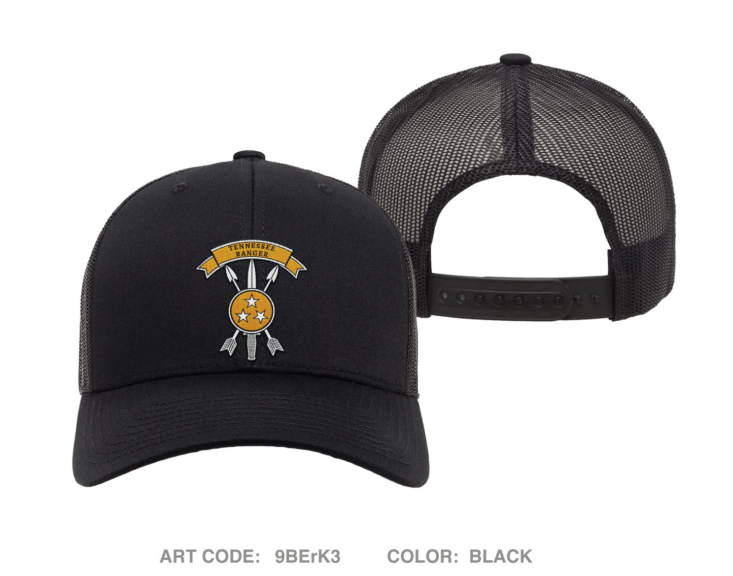 Military Order of the Tennessee rangers Embroidered Snapback Trucker Cap - 9BErK3