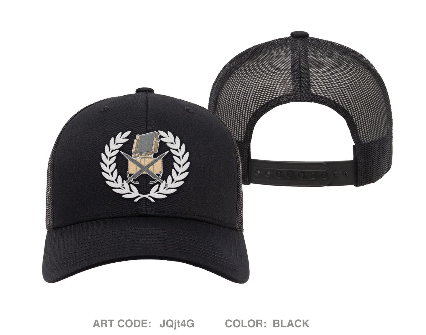 C BTRY 1-174 ADA Embroidered Snapback Trucker Cap - JQjt4G