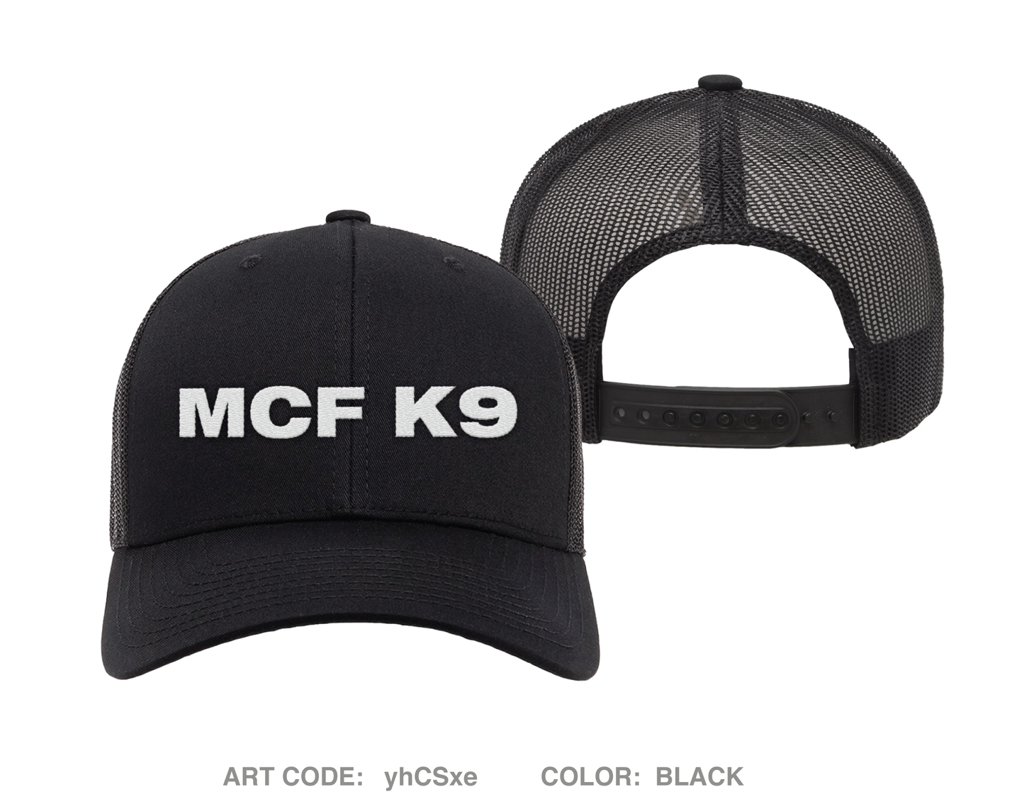 MCF K9 Embroidered Snapback Trucker Cap - yhCSxe