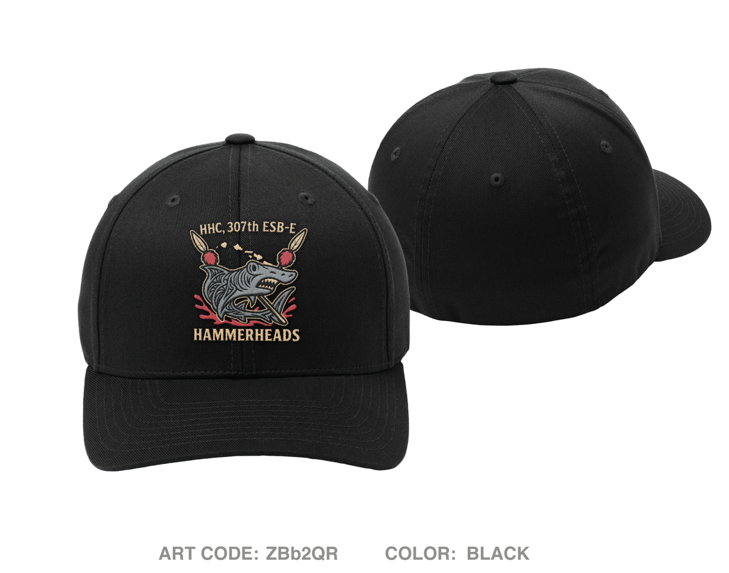 HHC, 307th Signal Battalion Embroidered Flexfit Cap - ZBb2QR