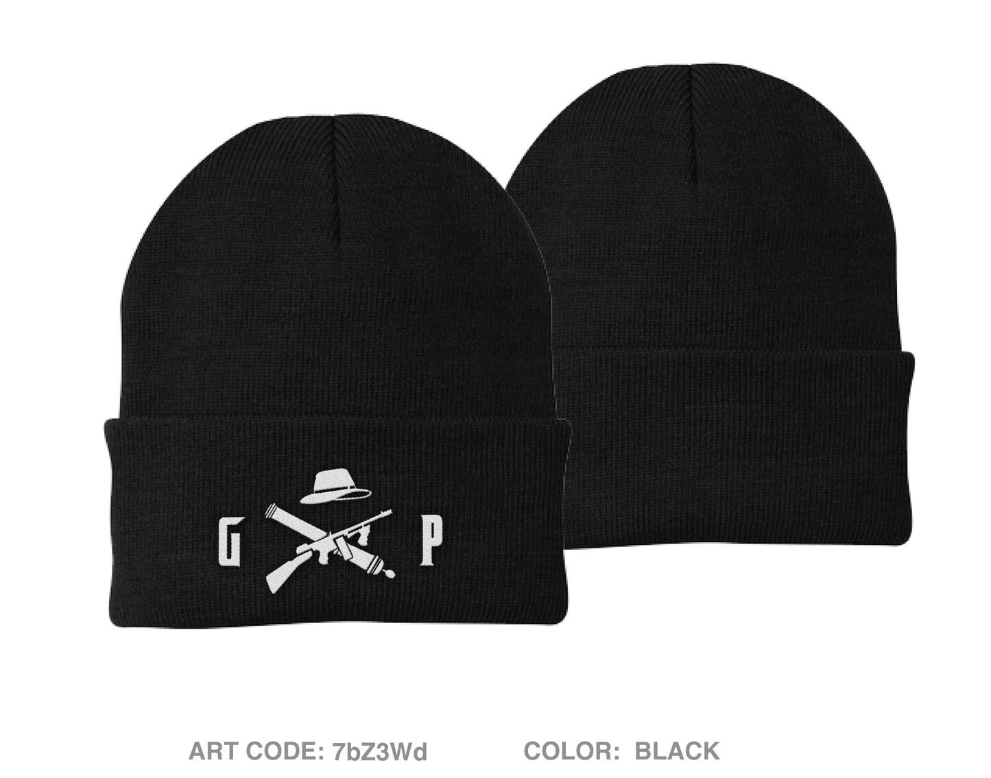 Aces Battery, 2-32 Field Artillery Regiment Embroidered Knit Beanie - 7bZ3Wd