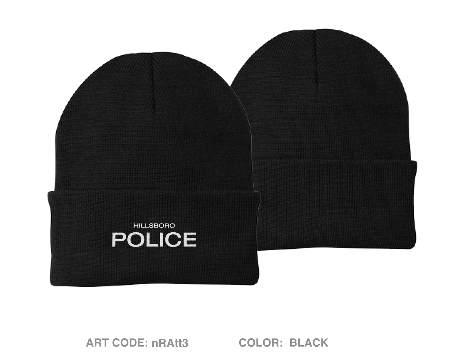 Hillsboro Police Department Embroidered Knit Beanie - nRAtt3