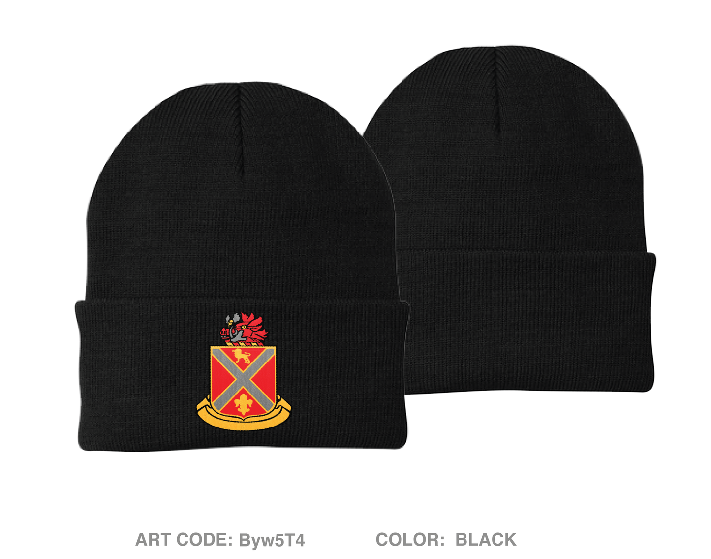 1-118TH FAR, 48TH IBCT, GEORGIA ARMY NATIONAL GUARD Embroidered Knit Beanie - Byw5T4