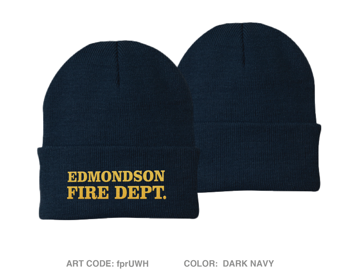 Edmondson Fire Department Fundraising Collection Embroidered Knit Beanie - fprUWH