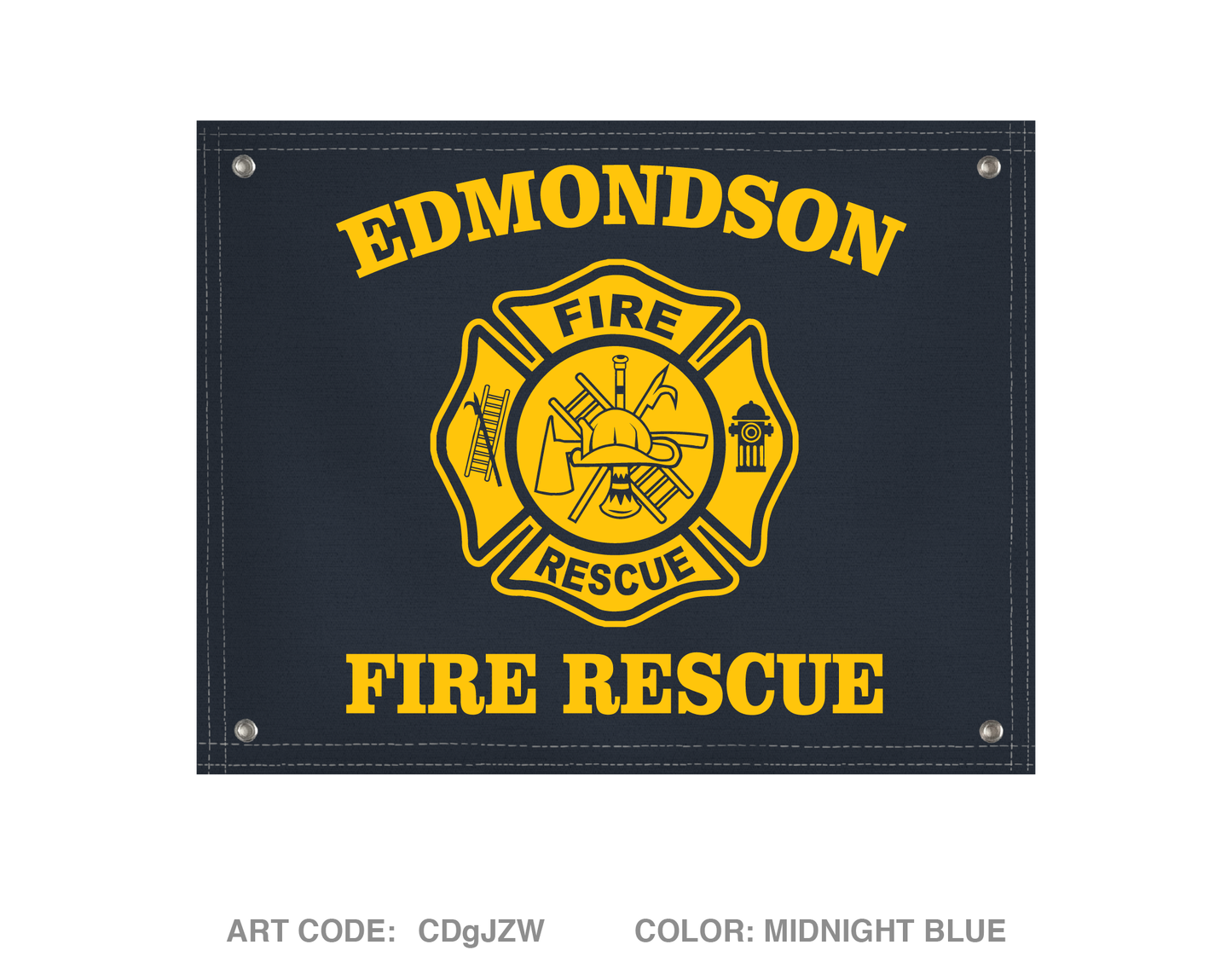 Edmondson Fire Department Fundraising Collection Banner Flag - CDgJZW
