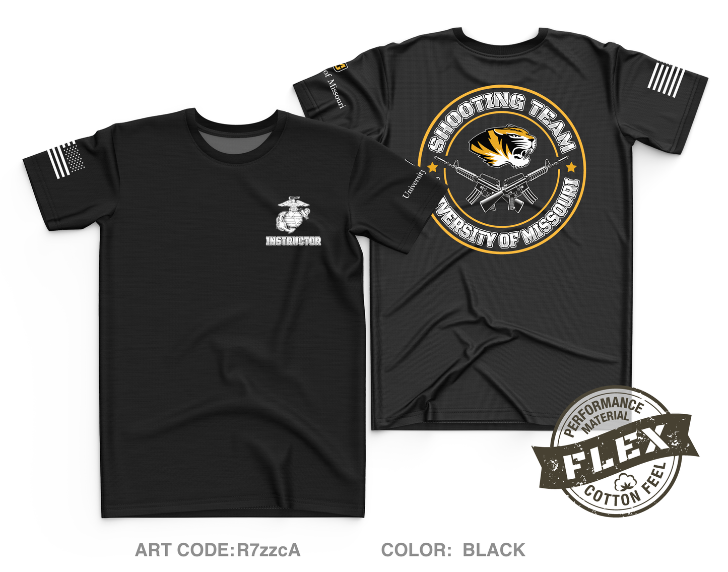 University of Missouri NROTC Core Men's SS Flex Performance Tee - R7zzcA