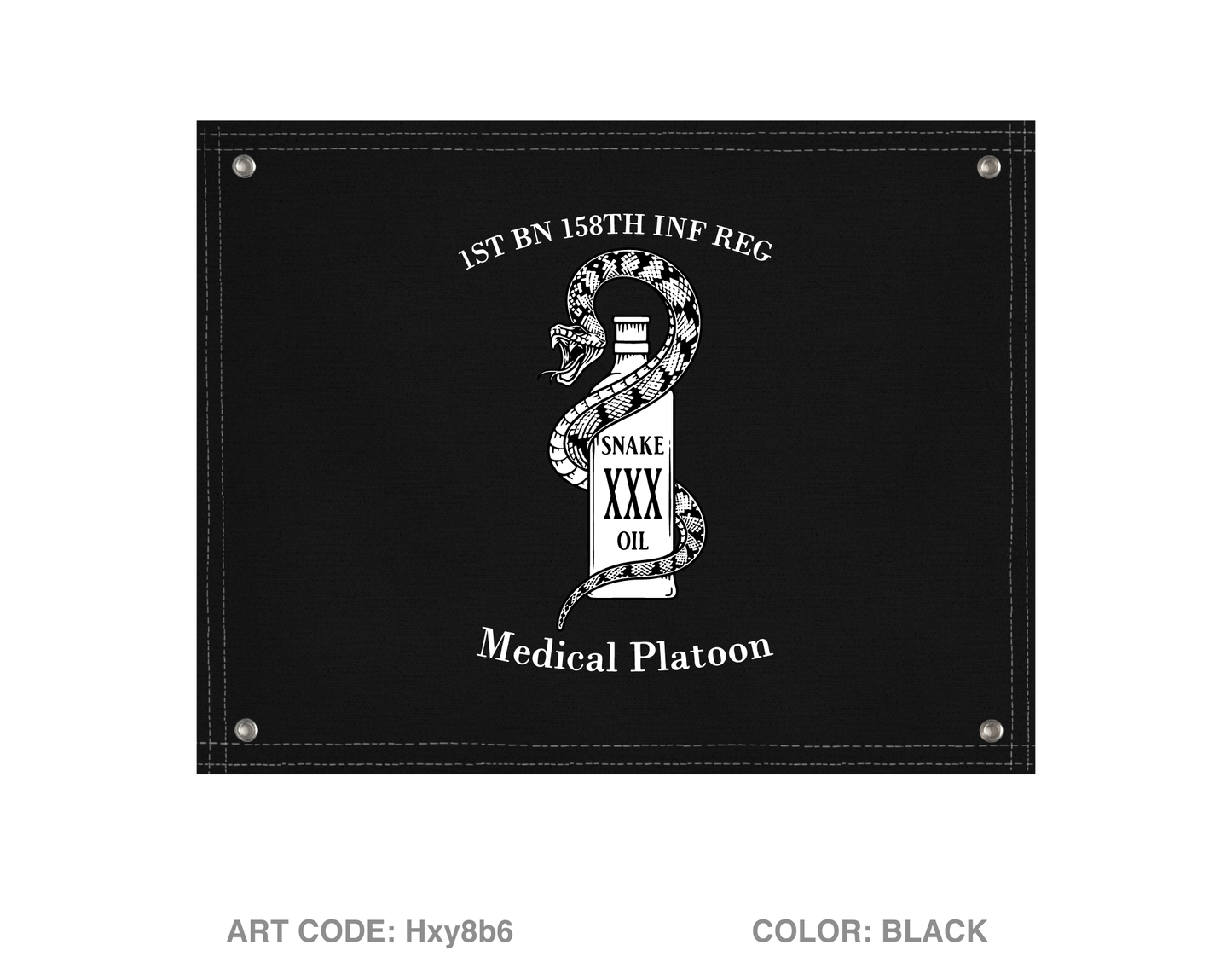 MEDICAL PLATOON, HHC, 1ST BN, 158TH INF REG Banner Flag - Hxy8b6