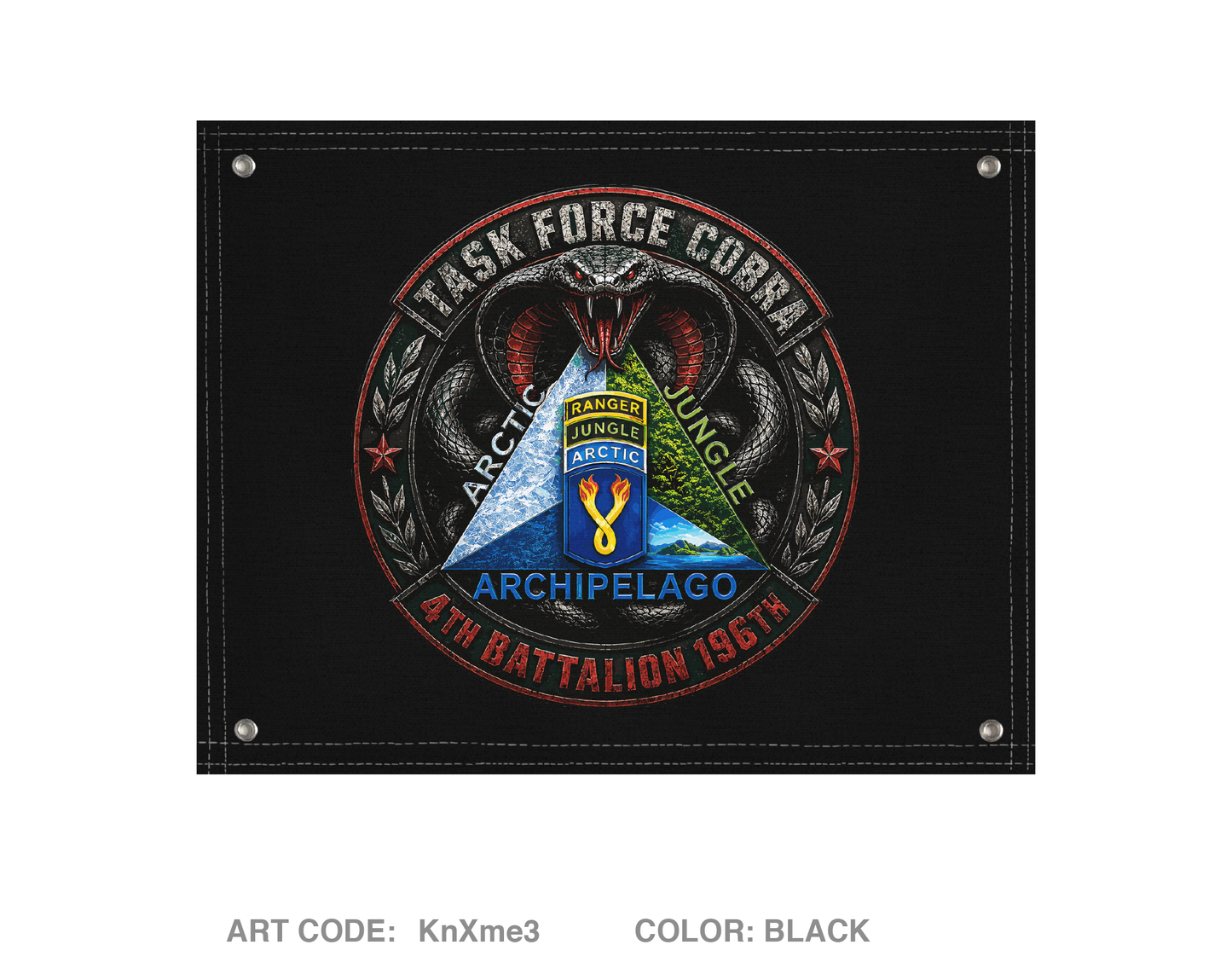 4TH BN 196th IN BDE Banner Flag - KnXme3