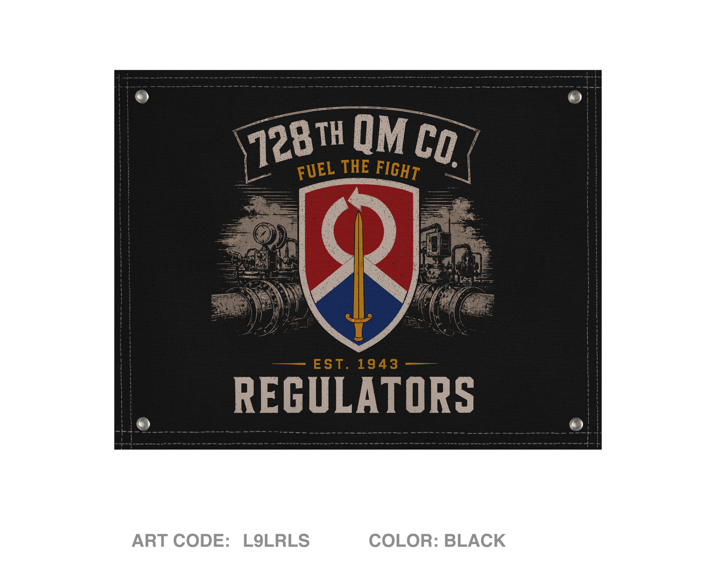 728th QM Co. Banner Flag - L9LRLS
