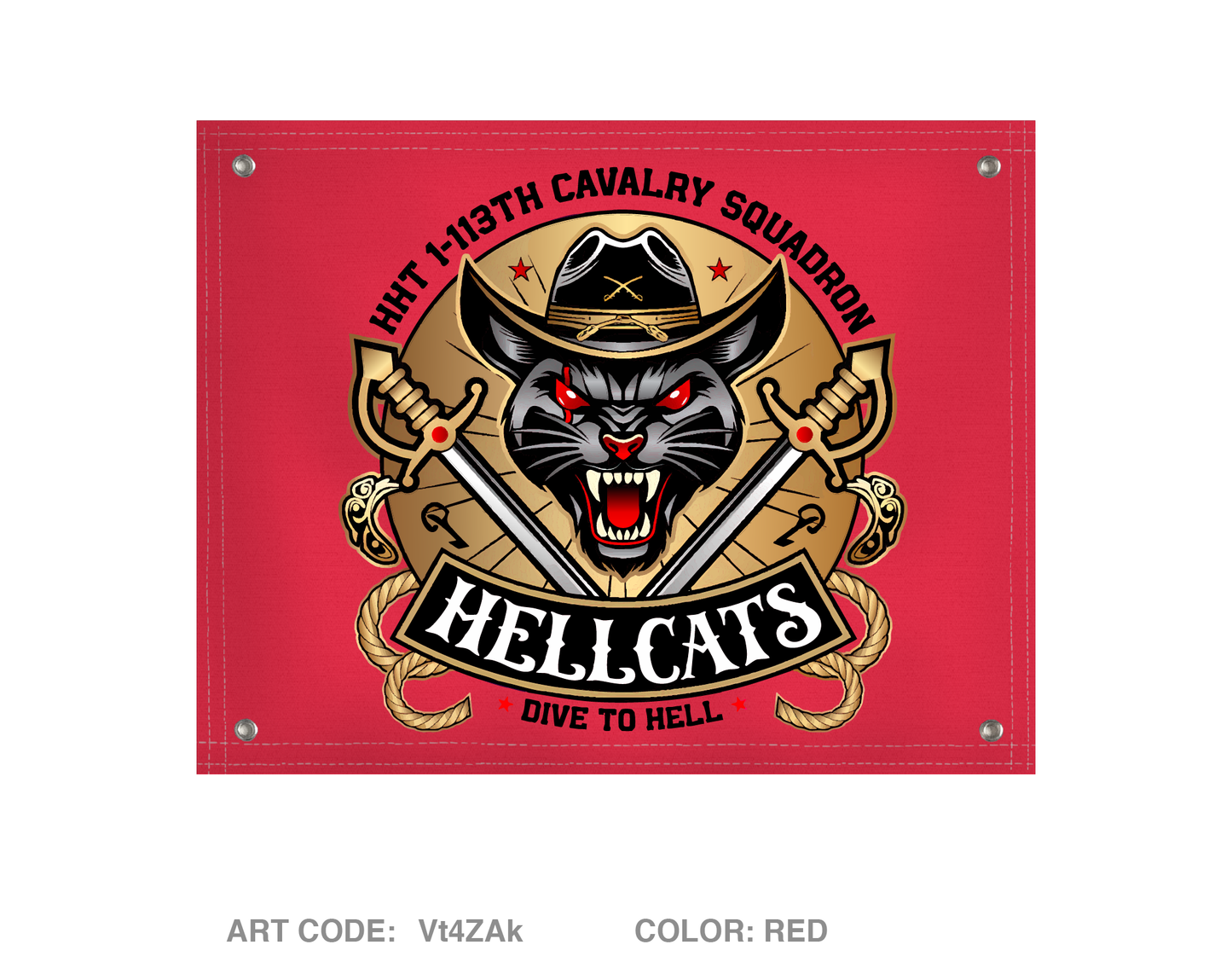 HHT/1-113 CAV Fundraising Collection Banner Flag - Vt4ZAk