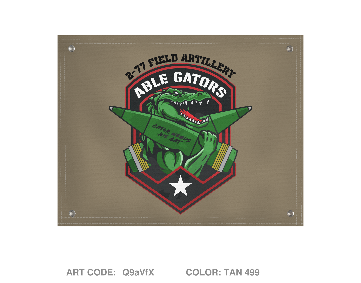 A BTRY 2-77 FA Banner Flag - Q9aVfX