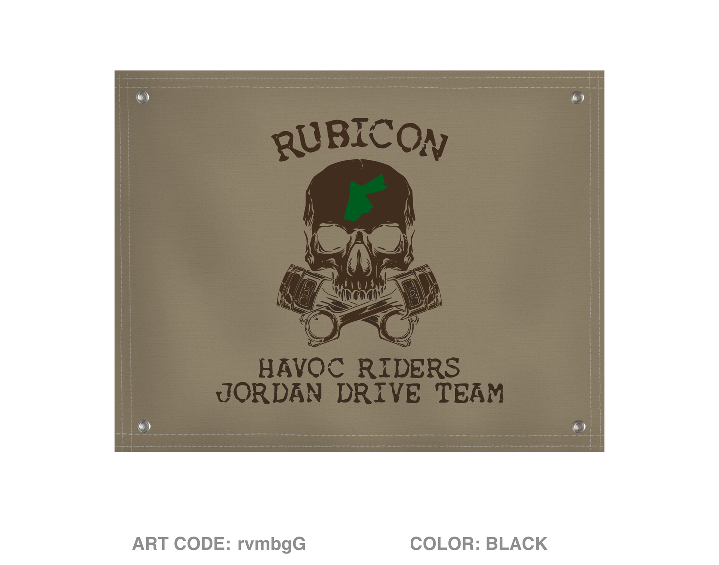 RUBICON JORDAN DRIVE TEAM "HAVOC RIDERS" Banner Flag - rvmbgG