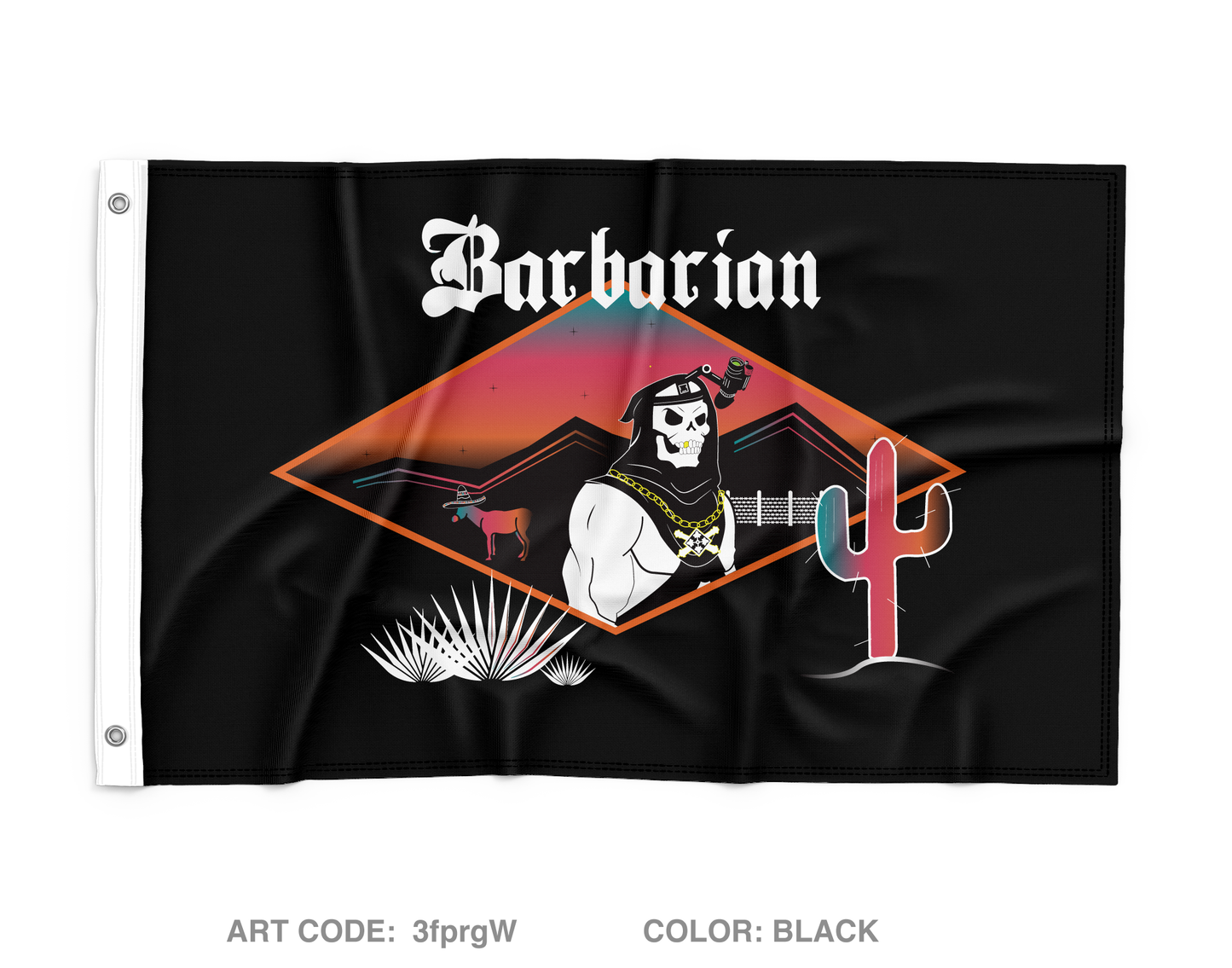 Barbarian/ 2-77 FA Wall Flag - 3fprgW