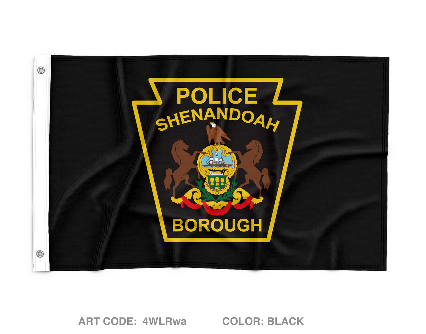 Shenandoah Police Department Wall Flag - 4WLRwa