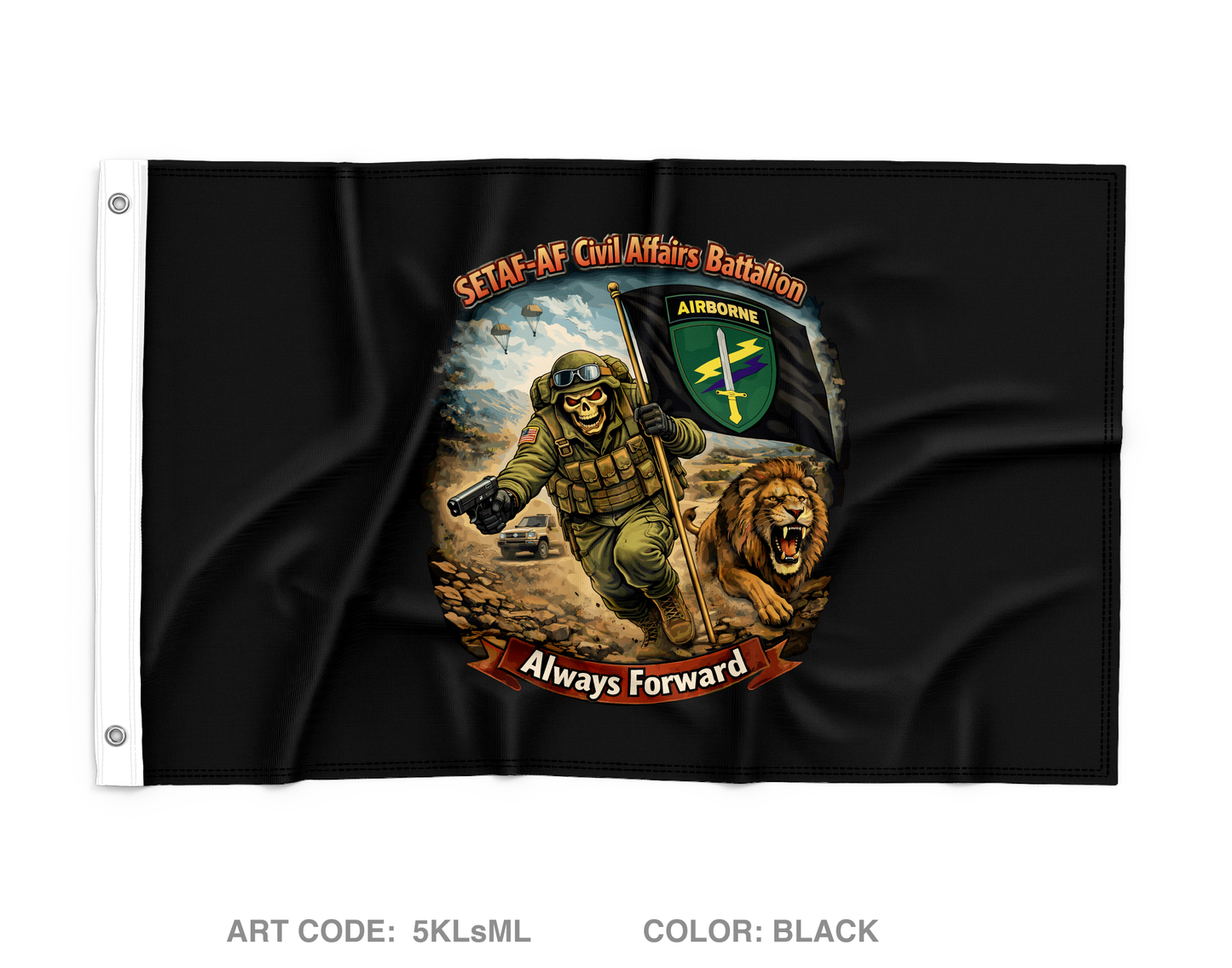 SETAF-AF Civil Affairs Battalion Wall Flag - 5KLsML