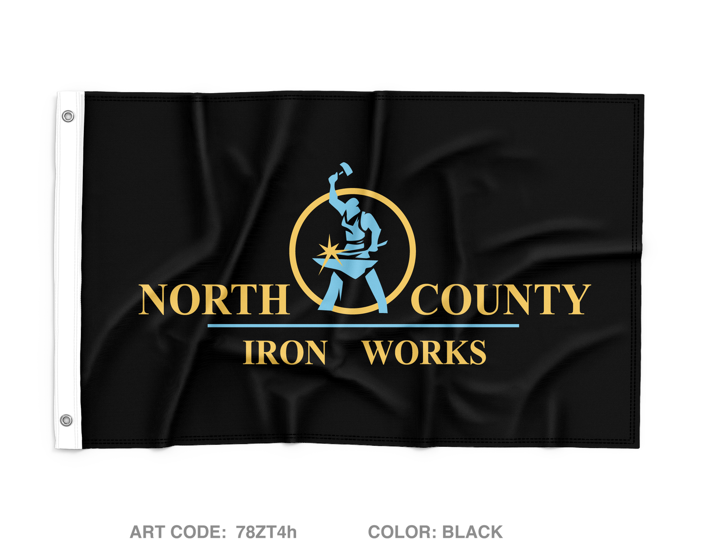 North County Iron Works Wall Flag - 78ZT4h