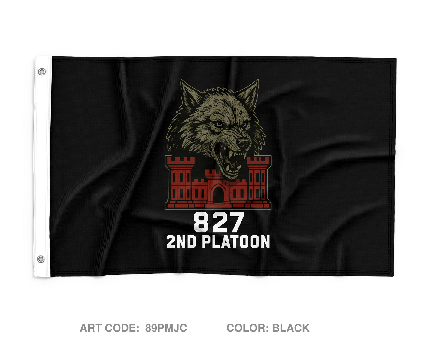 Det 1 827 ECC Wall Flag - 89PMJC