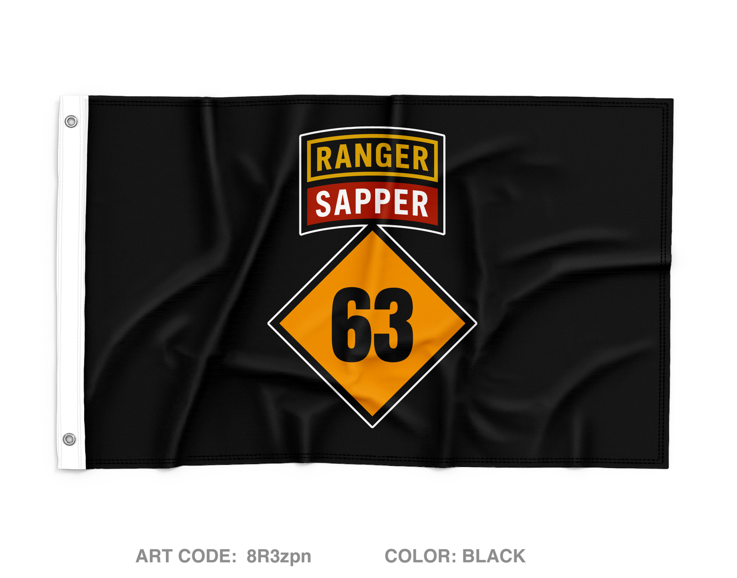 63D Combat Engineer Company - Infantry Wall Flag - 8R3zpn