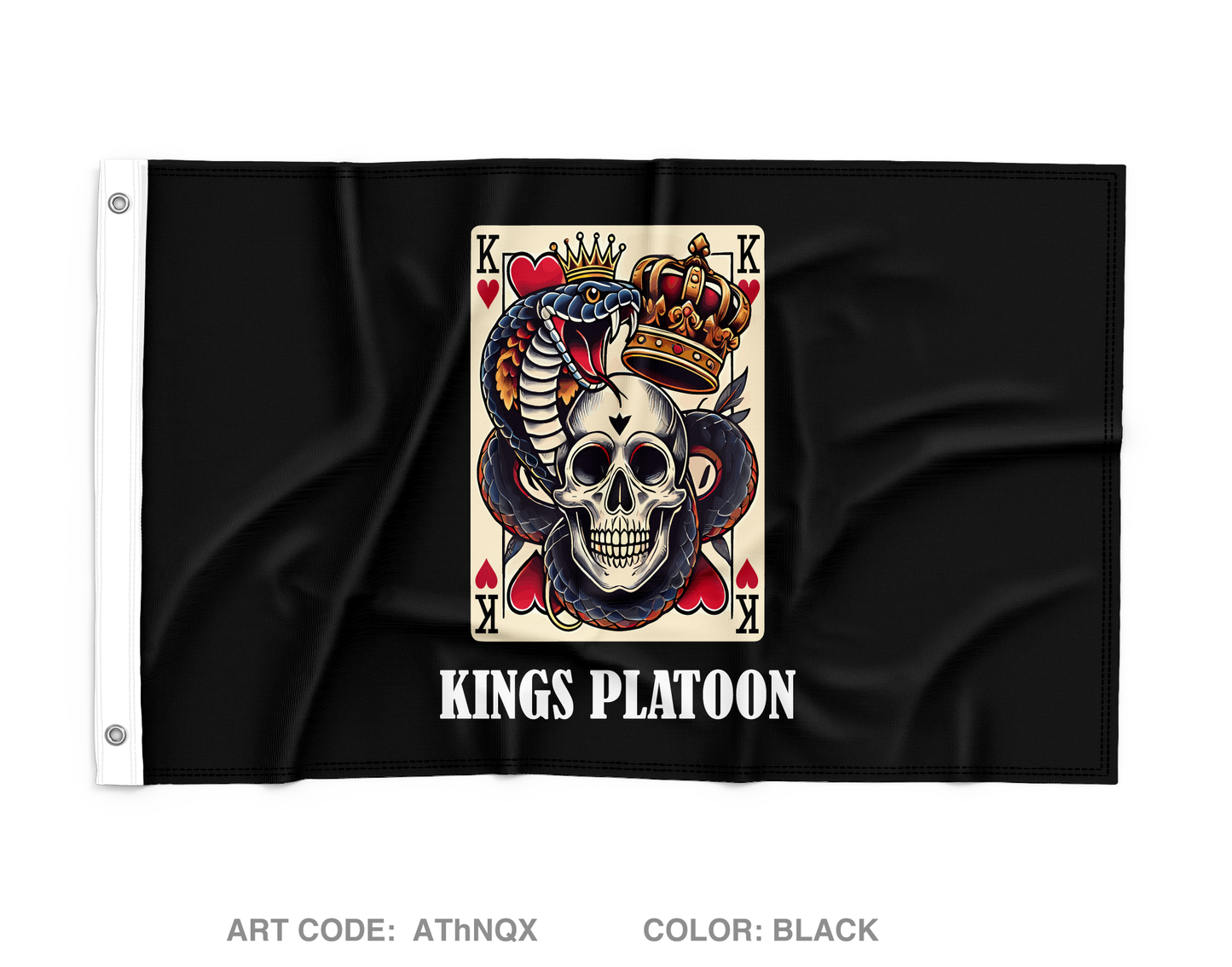 Kings Platoon Charlie Company 305th MI BN Wall Flag - AThNQX