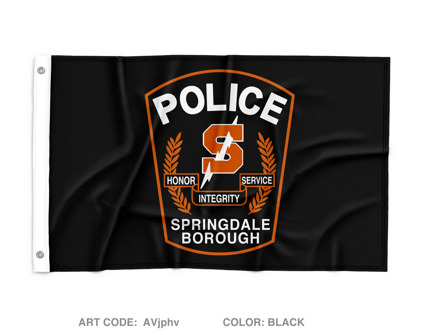 Springdale Borough Police Wall Flag - AVjphv
